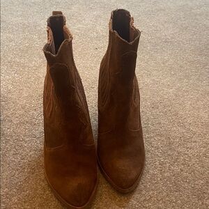Dolce Vita Tan Suede Ankle Booties